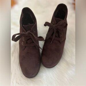 Bobs Skechers Faux Suede Booties 6.5